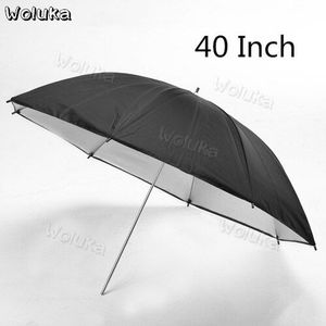 40 inch Zachte paraplu reflecterende Stof zwart reflecterende double-layer reflecterende paraplu paraplu textiel CD50 T01