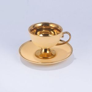Keramische Vergulde Koffiekoppen Europese Geglazuurd Afternoon Tea Koffie Kop En Schotel Keramische Cup Set Schattige Kopjes cup Set