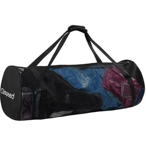Draagbare Mesh Plunjezak Grote Inklapbare Opslag Tassen Packs Voor Reizen Gym Zwemmen Strand Water Sport Versnellingen (Zwart)