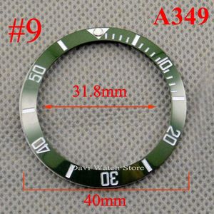 38Mm/40Mm Groene Keramische Fit Gmt Automatische Beweging Voor 40Mm/43Mm Horloge Case Bezel