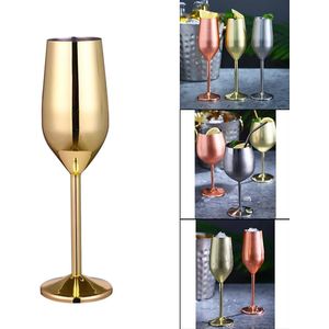 Roestvrij Staal Wijn Bril Elegante Drinkware Wedding Party Decor Rvs Wijn Glas Zilver/Rose Goud/Gouden Xmas