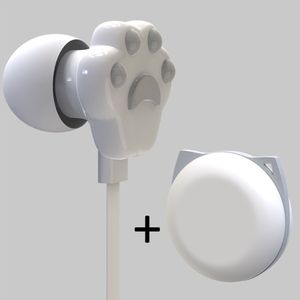 3.5Mm Wired Oortelefoon Voor Meisjes Leuke Kat Poot In-Ear Hoofdtelefoon Met Microfoon Gaming Stereo Muziek Oordopjes Headset voor Samsung Xiaomi