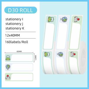 Phomemo Lijm Patroon Etiketten Voor D30 Draagbare Thermische Bluetooth Label Maker D30 Thermische Afdrukken Label Papier, 3 Roll