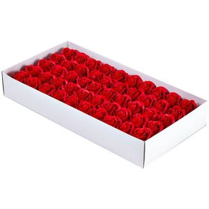50 Stuks Bloemen Geurende Bad Zeep Rose Bloemblaadjes Plantaardige Etherische Olie Steeg Zeep Set Bad Zeep Vormige Bloemblaadjes Bruiloft party