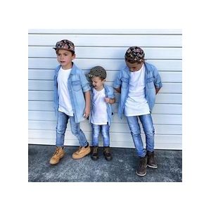 Baby Meisjes Jongens Kids Gentleman Shirt Pasgeboren Mode Denim Jas Shirts Uitloper Kleding