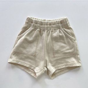 Boutique Streep Stippen Shorts Voor Jongen Meisje Anti-Rimpel Met Pocket Baby Meisje Zomer Kleding Outdoor Strand Toevallige Strakke riem Broek