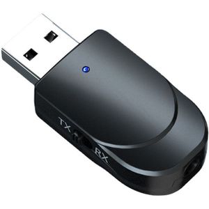 Usb Bluetooth 5.0 Audio Zender 2-In-1 Schakelaar Computer Tv Adapter Auto Dual Output Werken Frequentie 2.4 (Mhz)