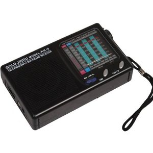 KK-9 Mini Speakers Home Draadloze Kortegolf Am/Fm Volledige Band Draagbare Mono Kanaals Hoge Gevoeligheid Radio Zwarte Klassieke Duurzaam