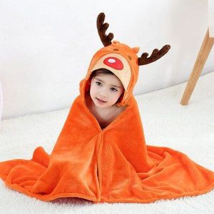 Kinderen Badjassen 0-6 Jaar Elanden Strand Dragen Kerst Babykleertjes Slaap Gewaden Hooded Roupa infantil De Banho