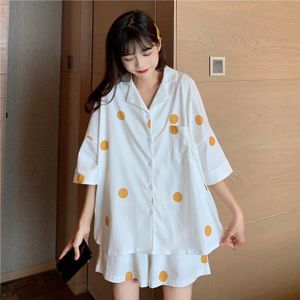 Zomer Pyjama Sets Vrouwen Zoete Oversize Lady Zwangere Pyjama Homewear Koreaanse Ins Mode Zachte Populaire Femme Nachtkleding