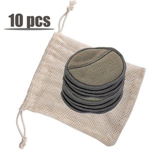 12Pcs Herbruikbare Bamboevezel Wasbare Rondes Pads Up Verwijderen Wattenschijfje Gezichtsreiniging Pad Tool Up Verwijderen Katoen Pads