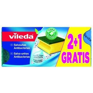 Vileda-Salvauñas Antibatterico-Panni Super Assorbente-Confezione Da 2 + 1 Gratis- [Confezione Da 3]