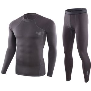 Esdy Motorfiets Thermische Ondergoed Set Mannen Motorfiets Skiën Winter Warm Base Lagen Strakke Lange Onderbroek Tops & Broek Set zwart