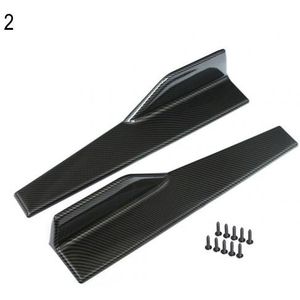 2 Stuks Carbon Fiber Car Side Rok Spoiler Rocker Splitters Anti-Kras