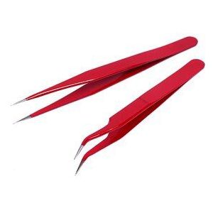 1 Pcs Straight Gebogen Rvs Nail Pincet Wenkbrauw Wimper Strass Nail Nipper Pickers Manicure Nail Art Gereedschap