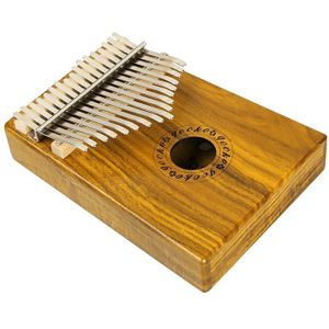 17 Toetsen Kalimba Duim Piano Hoge Body Muziekinstrument Met Leren Boek Tune Hamer Kinderen Muziekinstrumenten Speelgoed
