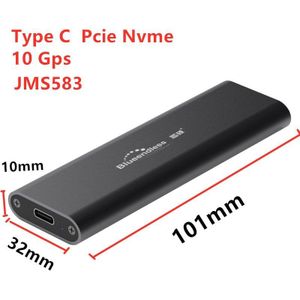 Pcie M.2 Nvme Usb Ssd Behuizing M Type Sleutel C Usb 3.1 2240/2280 Ssd Case Aluminium 10Gbps Externe Doos solide Schijf Externe