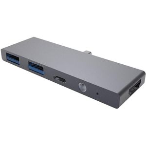 Miracare Usb 3.0 High Speed Poorten Type-C0 Aluminium Usb C Hub Hdmi 2 USB3.0 Pd 3.5Mm Adapter Voor ipad Pro /202