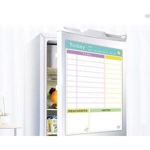 50x30cm Magnetische Whiteboard Dry Erase White Board Dagelijkse Planner Opname Board met Marker Gum voor Koelkast Koelkast