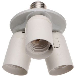 100-230 V Wit E27 1 3 E27 Lamp Caps lampholder 1to3 converter E40 om E27 led lamp lampvoeten socket