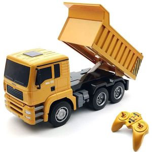 Huina 332 6 Kanaals Rc Dump Truck Afstandsbediening Bouw Voertuig Speelgoed Met Geluid En Licht