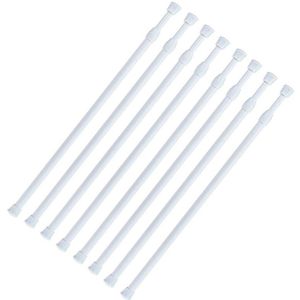 8 Kleine Trekstangen 15.7 Inch Tot 28 Inch Lente Uitschuifbare Gordijn Gordijn Douchegordijn Telescopische Stang Voor Keukenkast cu