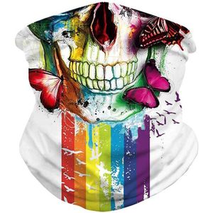 Outdoor Wandelen Half Gezicht Tulband Vrouwelijke Ster Regenboog Outdoor Muggenspray Masker Afdrukken Magic Tulband Half Gezicht Sjaal Mannen