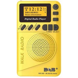 Pocket Radio Draagbare Dab Digitale Radio Oplaadbare Fm Radio Lcd Display Luidspreker Voor Walk Run Of Joggen
