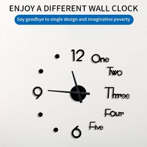 Luminous Wandklokken Grote Klok Horloge Horloge 3D Diy Acryl Spiegel Stickers Quartz Moderne Mute