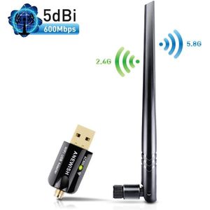 [Anewish Wifi Adapter] Naar Italië 5dBi 600Mpbs Voor Smart Tv Android Box, Laptop, smartphone Antenne Wifi Usb Adapter