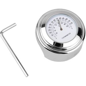 7/8 &quot;1&quot; Stuur Dial Klok Thermometer Voor Motorcycle Cruiser Chopper