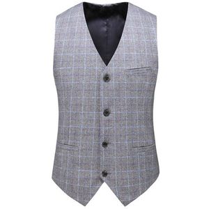 Yasuguoji Wol Houndstooth Pak Vest Mannen Vintage Plaid Tweed Vest Bruidegom Wear Vest Voor Rustieke Bruiloft Plus Size 6xl vest