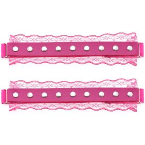 12 Kleuren 1 Paar Vrouwen Vrouwelijke Been Kousenband Klinknagels Meisjes Lace Trim Decoratieve Riem Verstelbare Been Lus Bretels