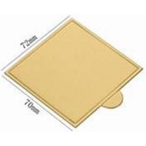 100Pcs Goud Papier Cupcake Boards Ananas Ondersteboven Dessert Displays Lade Bruiloft Verjaardag Cake Gebak Pad Decorating Gereedschap