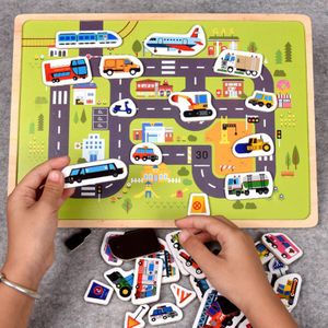 Magnetische Puzzel Kinderen Educatief Speelgoed Baby Vroegschoolse Houten Puzzel Brain Teaser Speelgoed Klassieke
