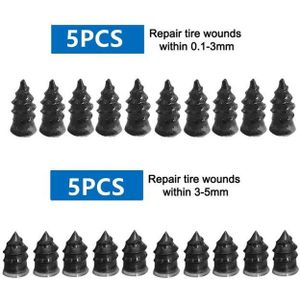 50 Stuks Zwarte Rubberen Bandenreparatiestrips Tubeless - Snelle Reparatie Voor Auto En Motorfiets 200 X 3,5 Mm