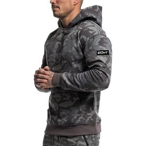 Heren camouflage Hoodies Casual mannelijke sportscholen fitness Bodybuilding katoenen Sweatshirt sportkleding top jas