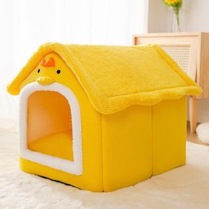Opvouwbare Pet Kat Huis Indoor Warm Kennel Huisdier Kat Cave Nest Wasbaar Verwijderbare Mat Cozy Slapen Bed Dierbenodigdheden