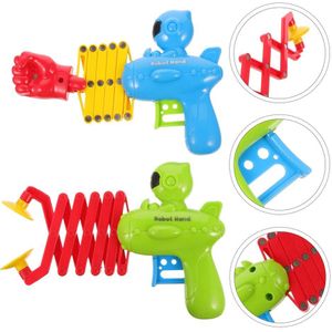 2 Stuks Kinderen Intrekbare Vuist Schieten Truc Speelgoed Robot Vuist Speelbal