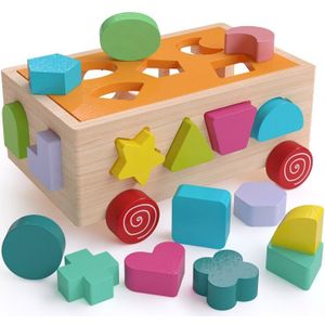 Kinderen Speelgoed Houten Speelgoed 17 Gaten Voertuig Blokken Vorm Bijpassende Kleur Cognitie Baby Vroege Educatief Speelgoed Kinderen Meisje