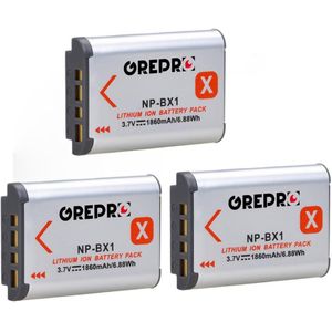 1860Mah Batterij Pack Met NP-BX1 Oplader Voor Sony NP-BX1, Np BX1 Batterij, HX300 HX400 HX50 HX60 GWP88 AS15 WX350 Dsc RX1 RX100