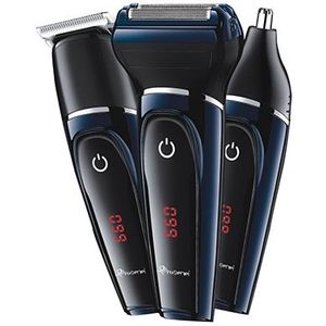 Mannen 3in1 Elektrische Scheerapparaat Reiniging Gezicht Trimeer Oplaadbare Elektrische Scheerapparaat Voor Mannen Baard Trimmer Hoofd Lichaam Scheren Machine Set