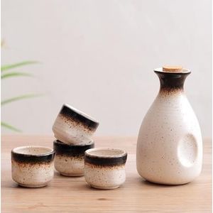 Japanse Stijl Sake Keramische Wijn Set Sake Witte Wijn Jug Kleine Kelder Thuis Jug Water Cup Set Drinkware
