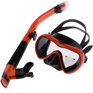 Volwassenen Duikbril Scuba Snorkel Set Droge Zwemmen Versnellingen Siliconen & Gehard Glas Duikbril