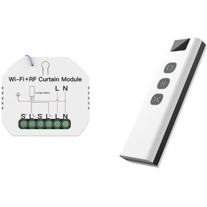 Wifi Rf Smart Gordijn Jaloezieën Module Schakelaar Rolluik Motor Tuya Draadloze Afstandsbediening Werk Met Alexa Google Thuis