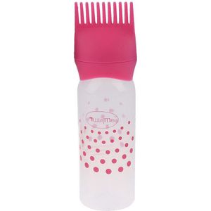 1Pcs Plastic Verven Shampoo Fles Olie Kam 170 Ml Haarkleuring Haar Tools Haarverf Applicator Borstel Flessen Styling tool