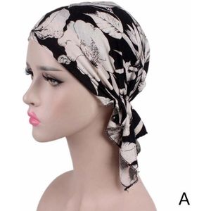 Vrouwen Print India Hoed Moslim Ruche Kanker Chemo Beanie Tulband Cap Luipaard Print Hoeden Vrouwen Accessoires