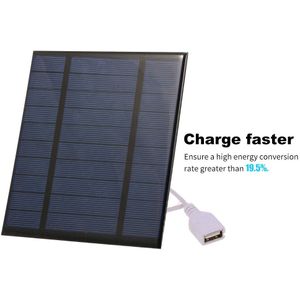 2.5W/5V/3.7V Portable Solar Charger Met Usb-poort Compact Zonnepaneel Telefoon Oplader Voor camping Wandelen Reizen