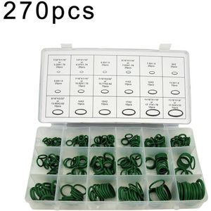 270Pcs O-Ring Reparatie Box Set 18 Maten Auto Airconditioning Ringen Set Conserveermiddel Auto Airco Compressor seal