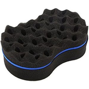 2Pcs Dubbelzijdig Wave-Vormige Spons Borstels Multi-Gaten Side Braid Twist Haar Krullen Wave Haar Borstel kam Hair Styling Gereedschap